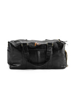 Load image into Gallery viewer, CHARCOAL BLACK WITH SUNSET ORANGE LUXURY SPORT DUFFLE BAG
