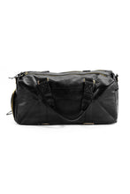 Load image into Gallery viewer, CHARCOAL BLACK WITH SUNSET ORANGE LUXURY SPORT DUFFLE BAG