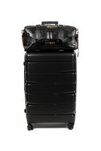 Load image into Gallery viewer, CHARCOAL BLACK WITH SUNSET ORANGE LUXURY SPORT DUFFLE BAG