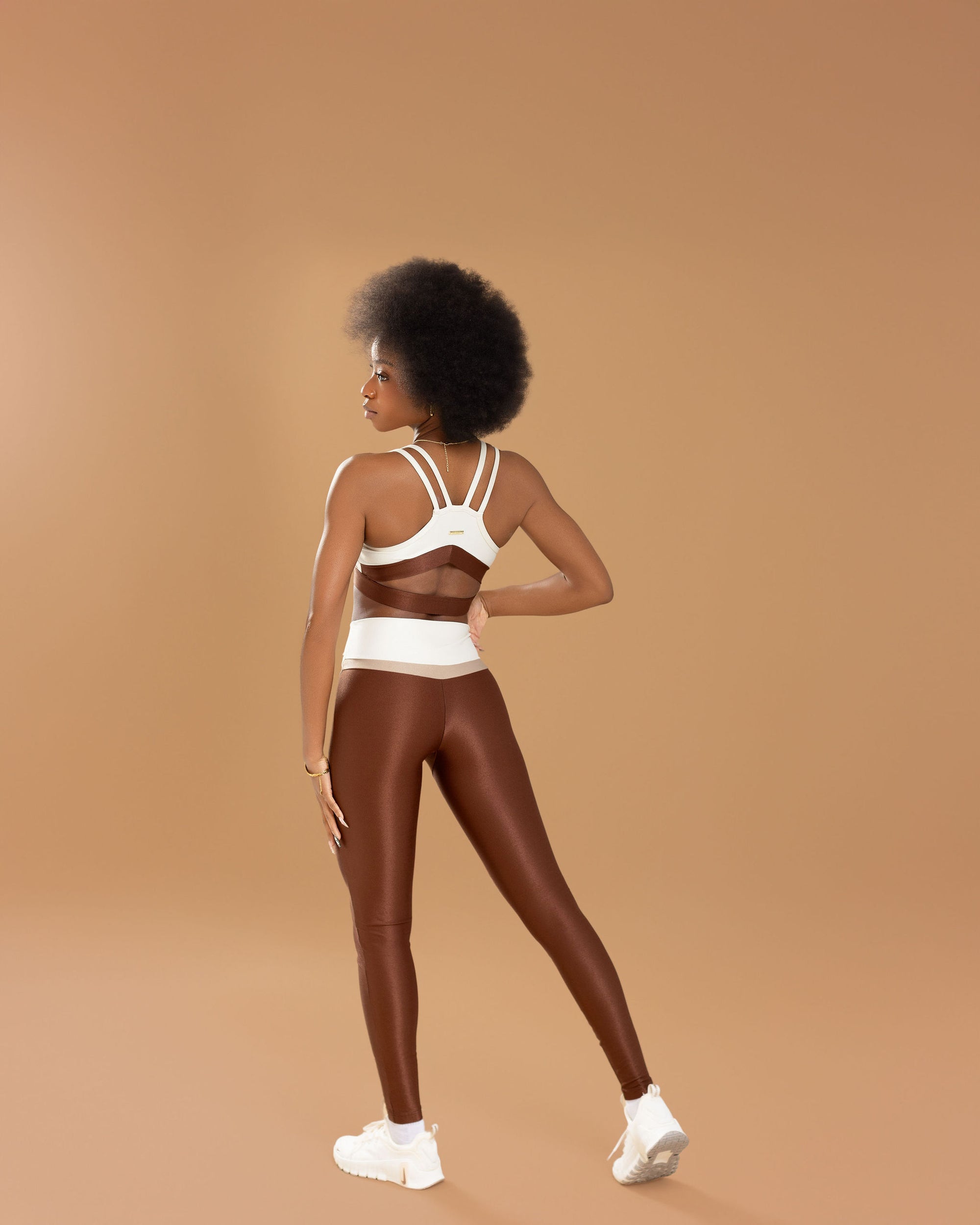 Espresso Luxe Tri-Colour Leggings