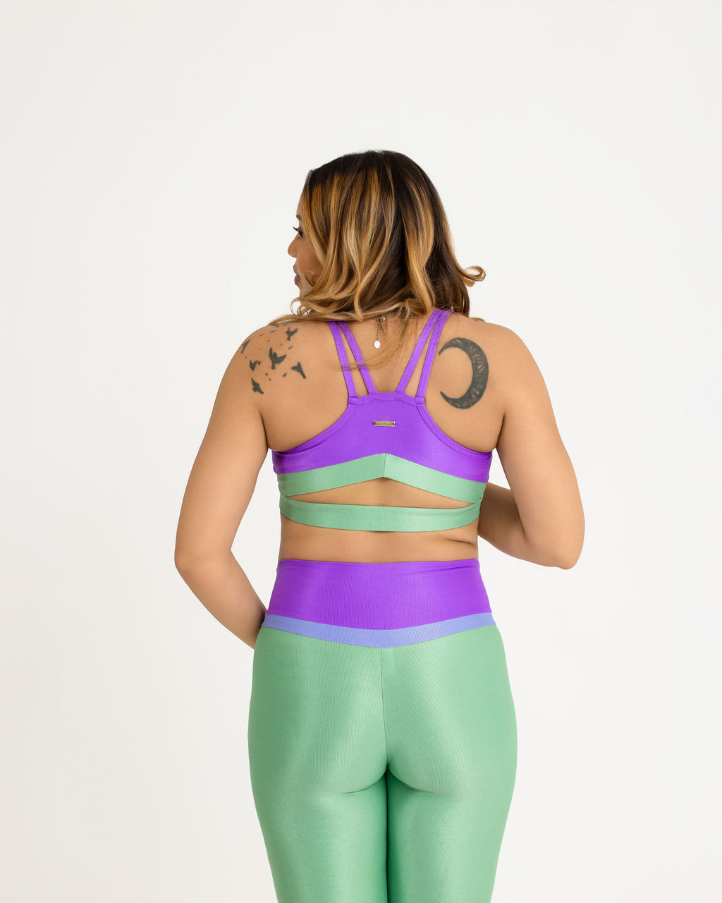 Bold Tri-Colour Leggings- Pink