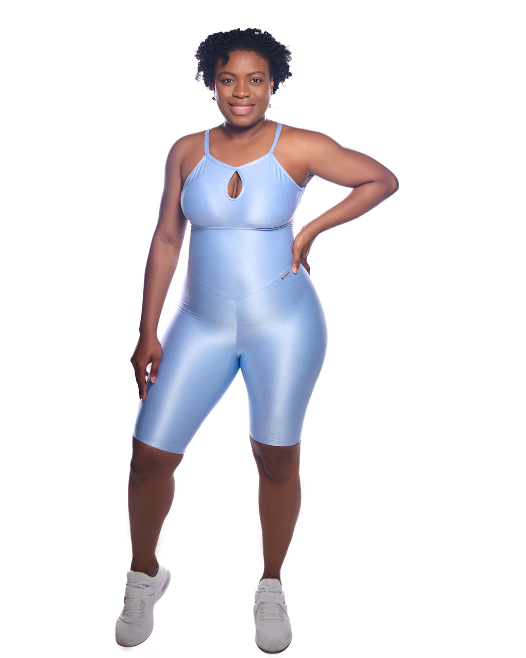ELEVATE BIKER SHORTS JUMPSUIT AQUAMARINE