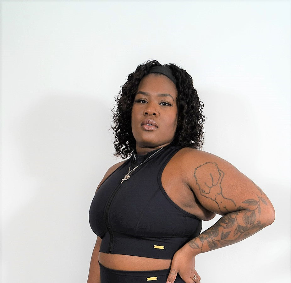 Charcoal Crop Zip Up