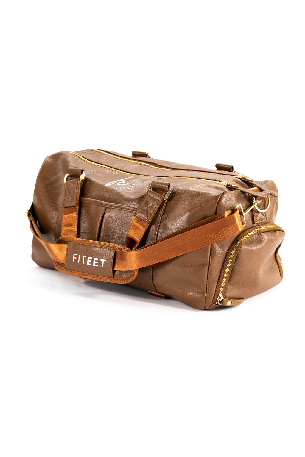 CARAMEL BROWN LUXURY SPORT DUFFLE BAG