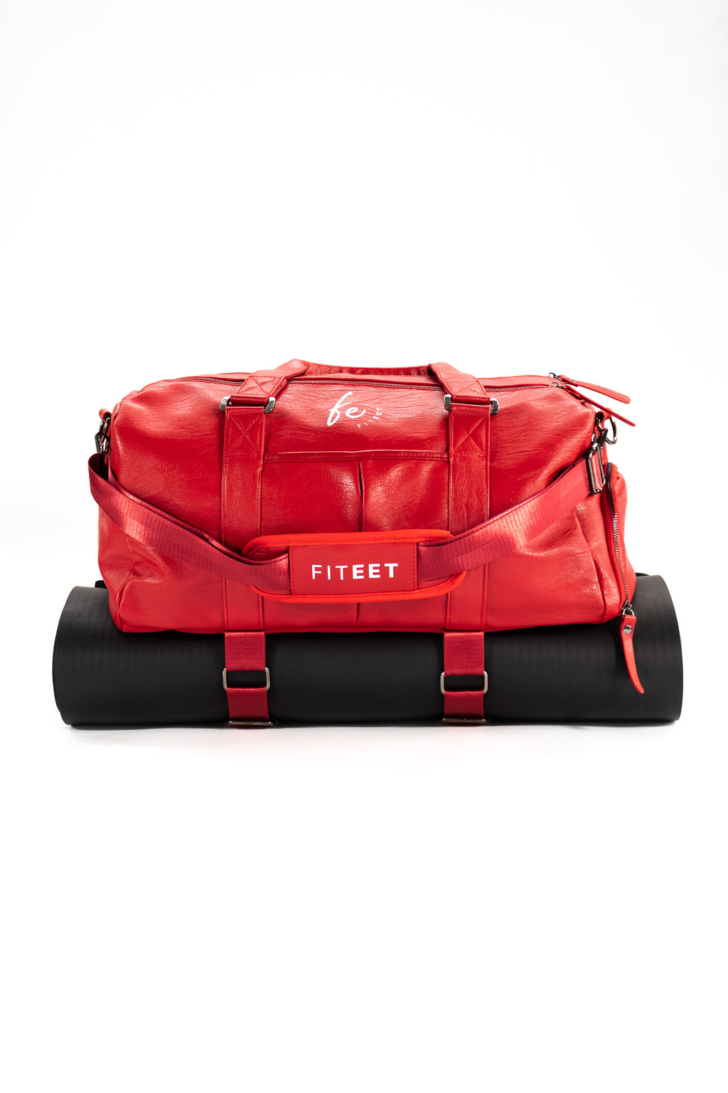 CHERRY RED LUXURY SPORT DUFFLE BAG