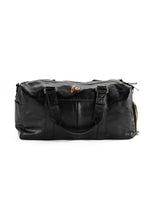 Load image into Gallery viewer, CHARCOAL BLACK WITH SUNSET ORANGE LUXURY SPORT DUFFLE BAG
