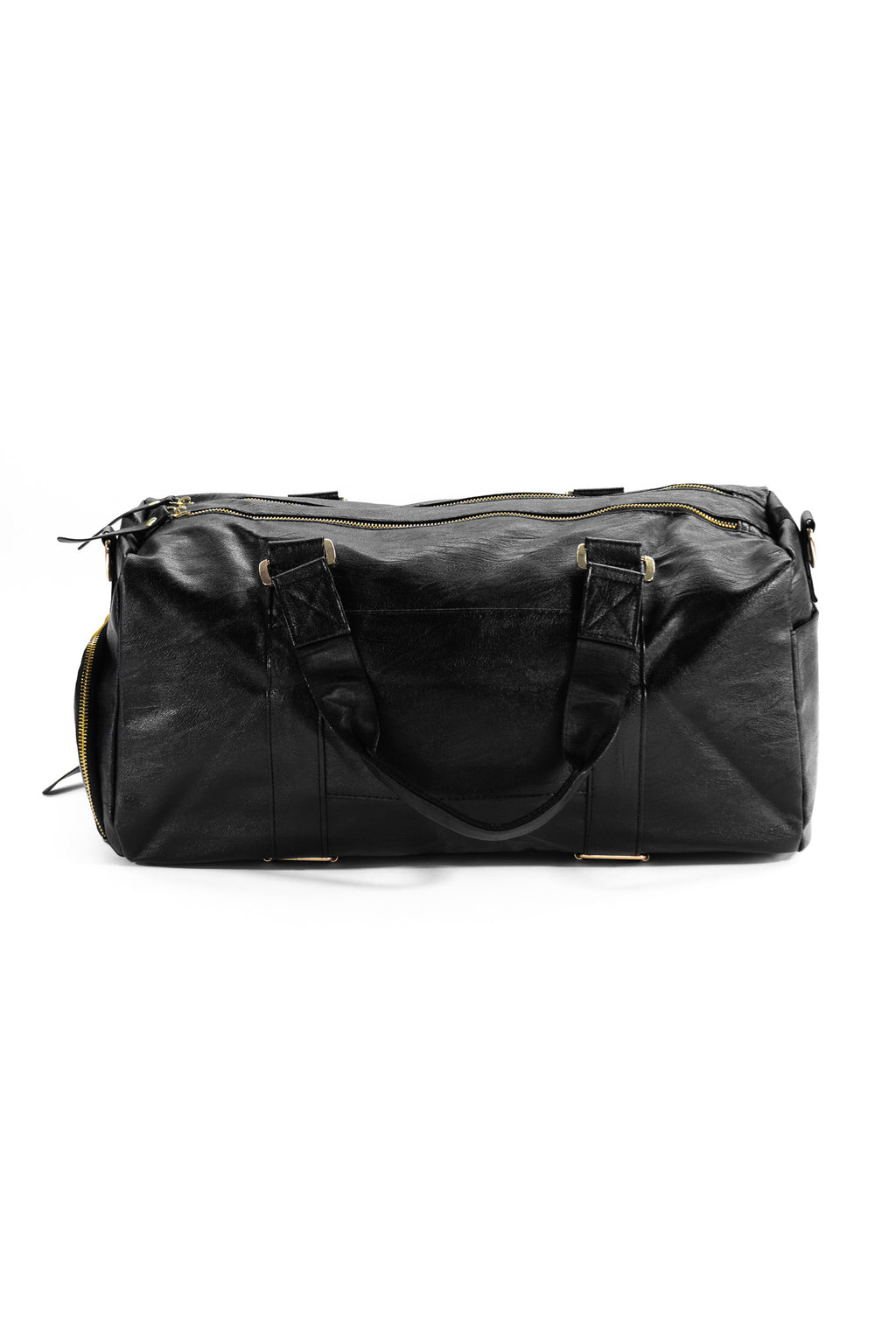 CHARCOAL BLACK WITH SUNSET ORANGE LUXURY SPORT DUFFLE BAG