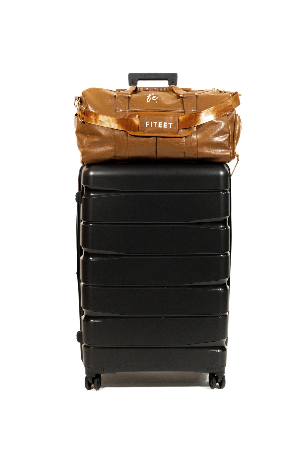 CARAMEL BROWN LUXURY SPORT DUFFLE BAG