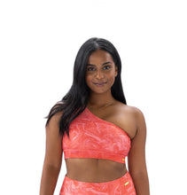 Load image into Gallery viewer, PEACH MARBLE ONE SHOULDER SPORT TOP
